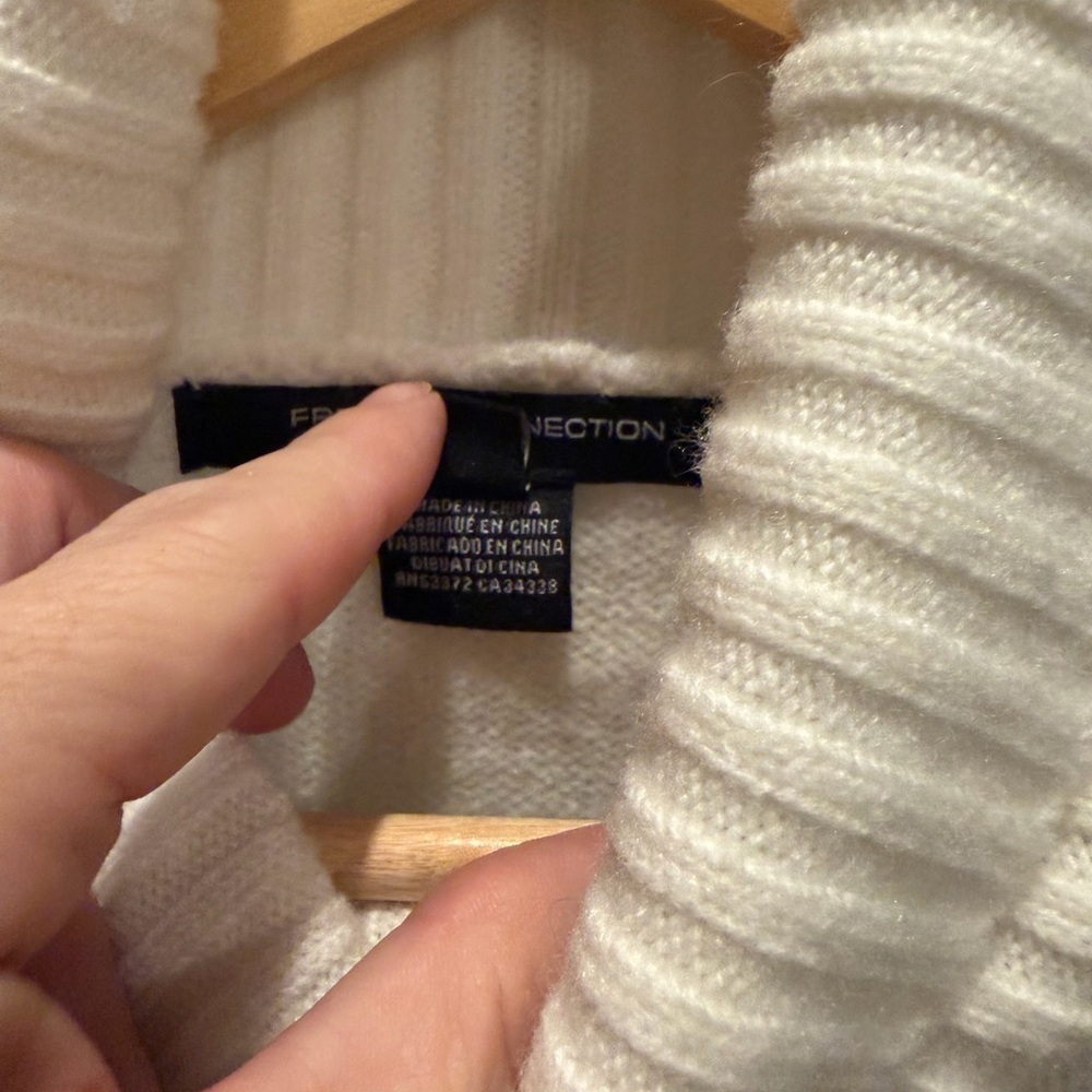 French Connection Cream Cowl Neck Sweater - Picture 9 of 12